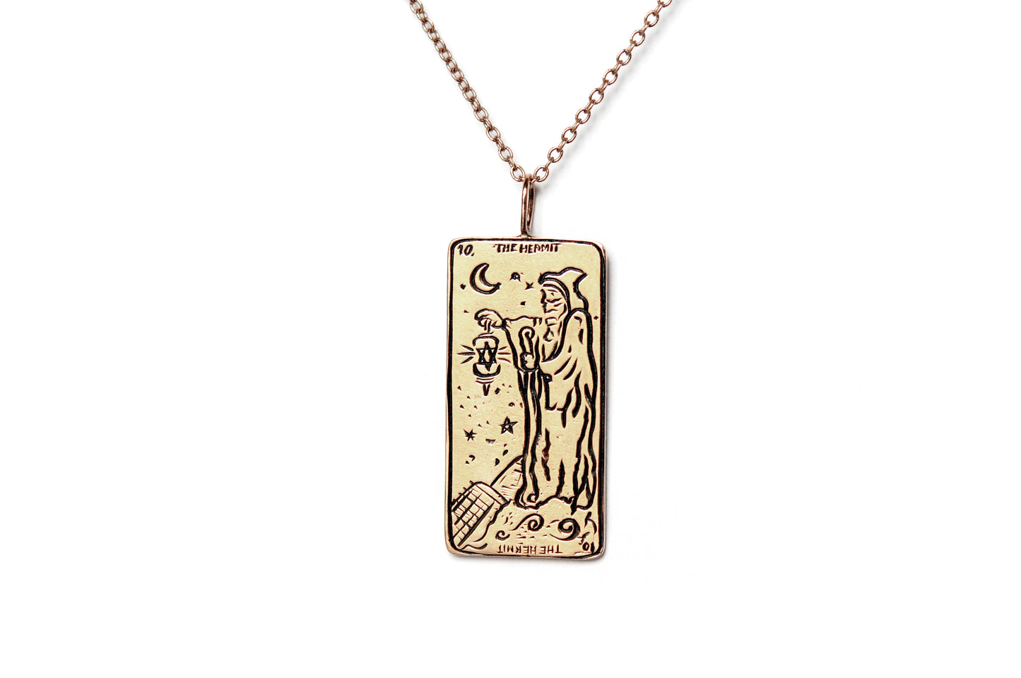 The Hermit Tarot Card Necklace