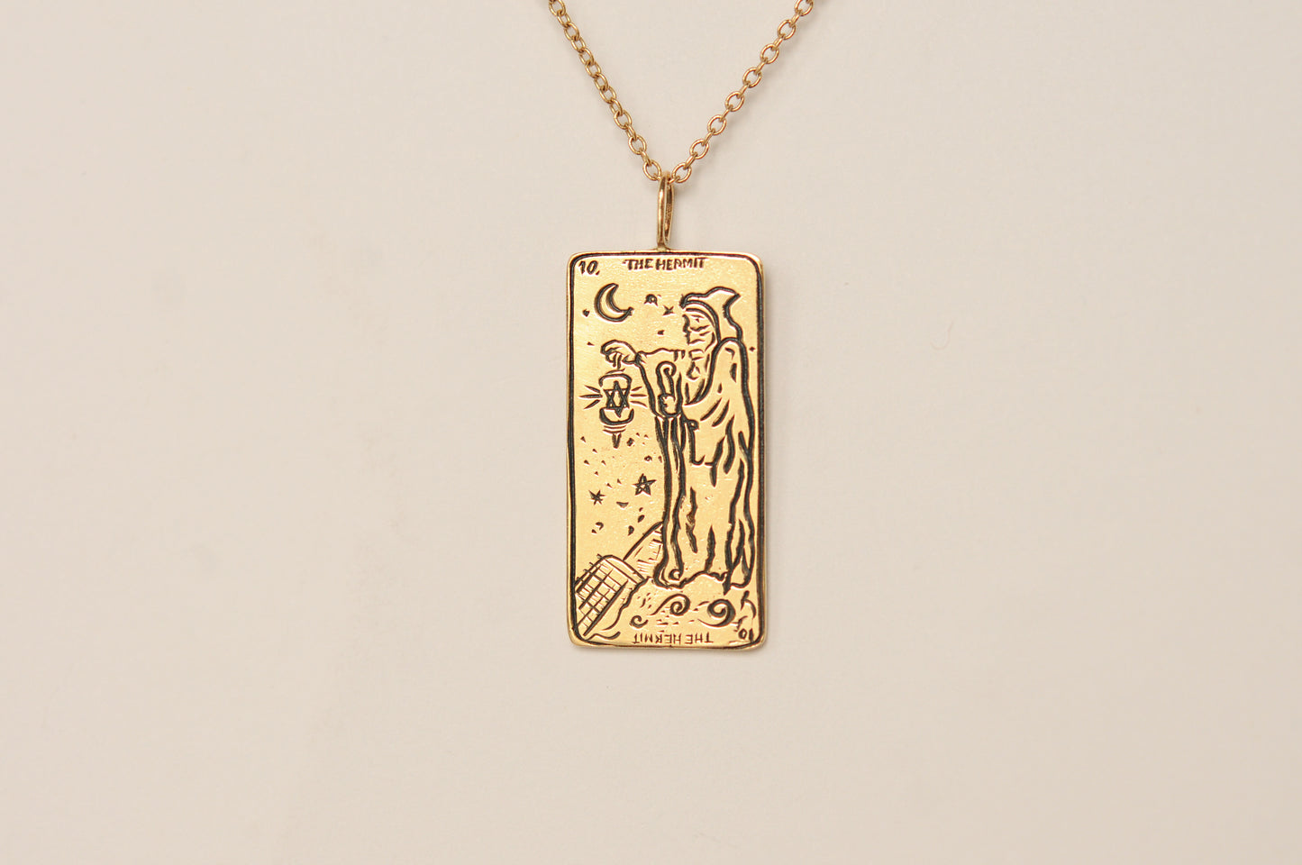 The Hermit Tarot Card Necklace