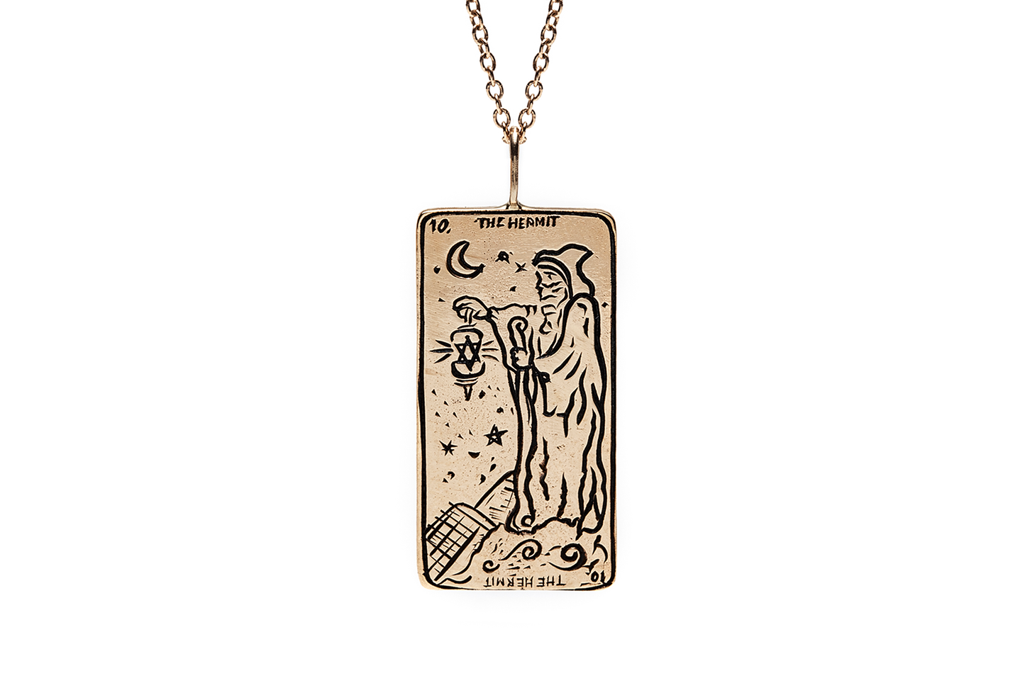 The Hermit Tarot Card Necklace