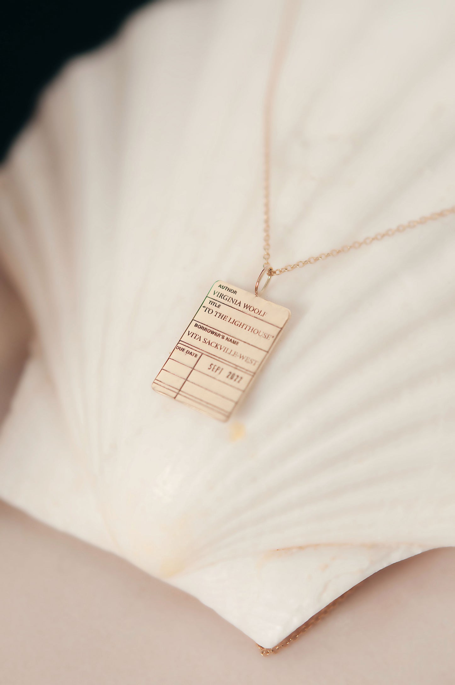 Customizable Library Card Necklace