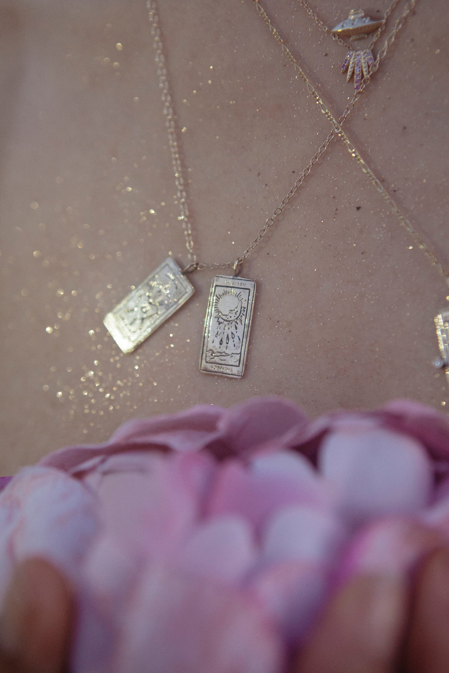 The Moon Tarot Card Necklace