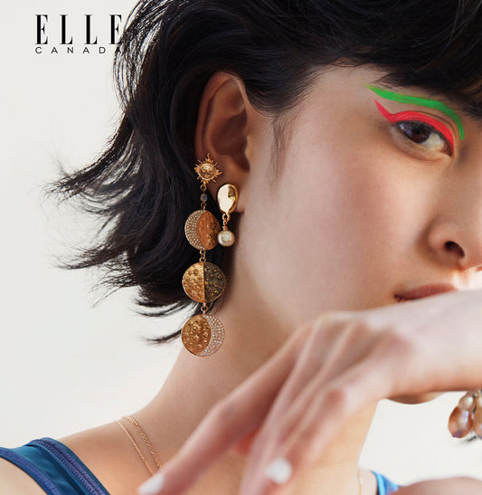 Supreme Moon Phase Earring in Elle Canada (March 2019)