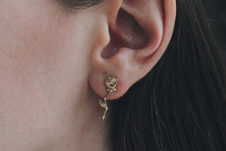 Boucle d'Oreille Rose Céleste
