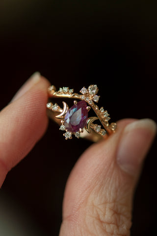 OOAK - 1.75ct Chatham Alexandrite Hades Ring