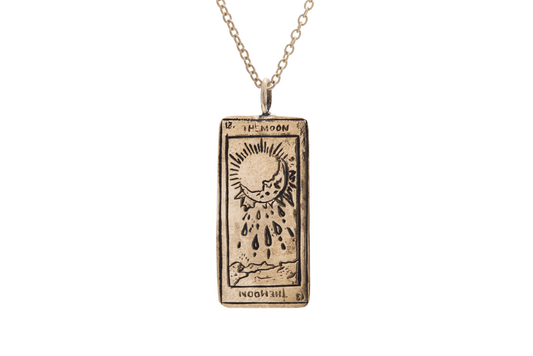 The Moon Tarot Card Necklace - Ready-to-Ship