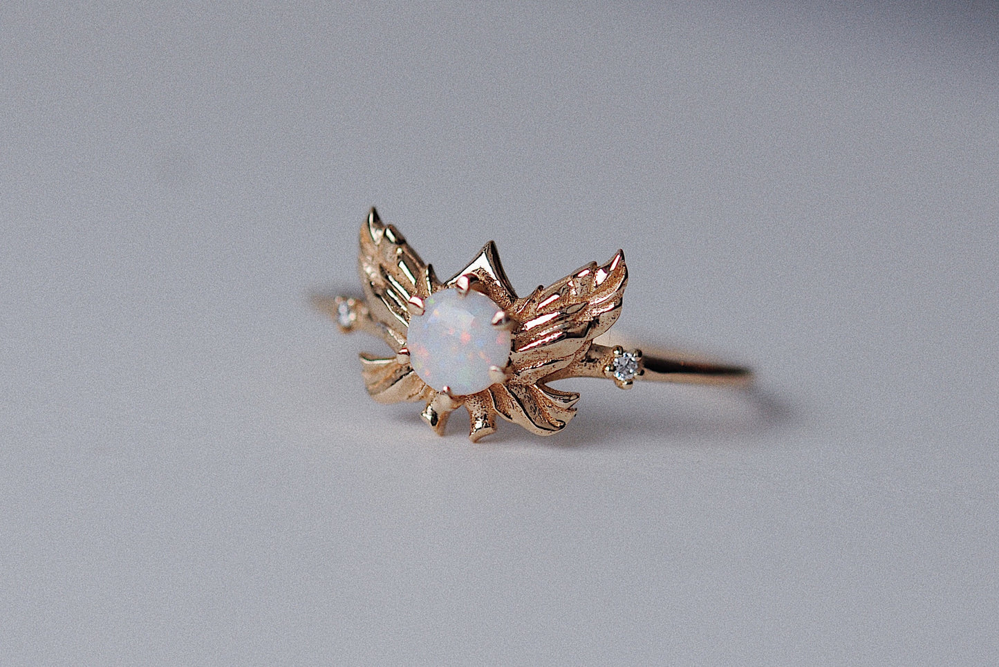 SAMPLE Opal Diamond Psyche Ring - Size 6