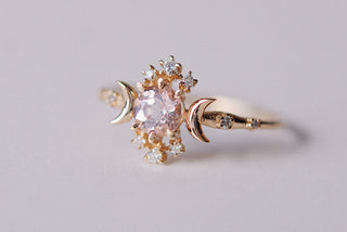 Morganite Wandering Star Ring - Ready-To-Ship