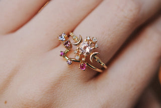 Morganite Wandering Star Ring - Ready-To-Ship