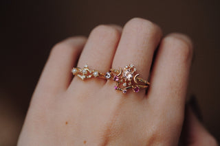 Morganite Wandering Star Ring - Ready-To-Ship