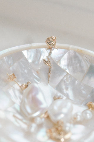 Boucle d'Oreille Rose Céleste