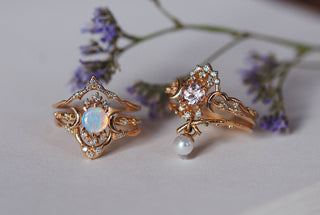 Morganite Wandering Star Ring - Ready-To-Ship