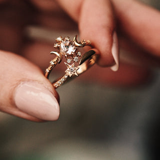 Morganite Wandering Star Ring - Ready-To-Ship