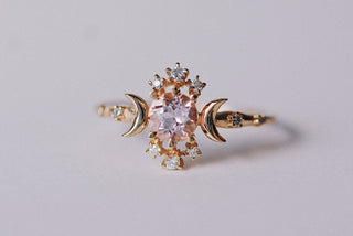 Morganite Wandering Star Ring - Ready-To-Ship