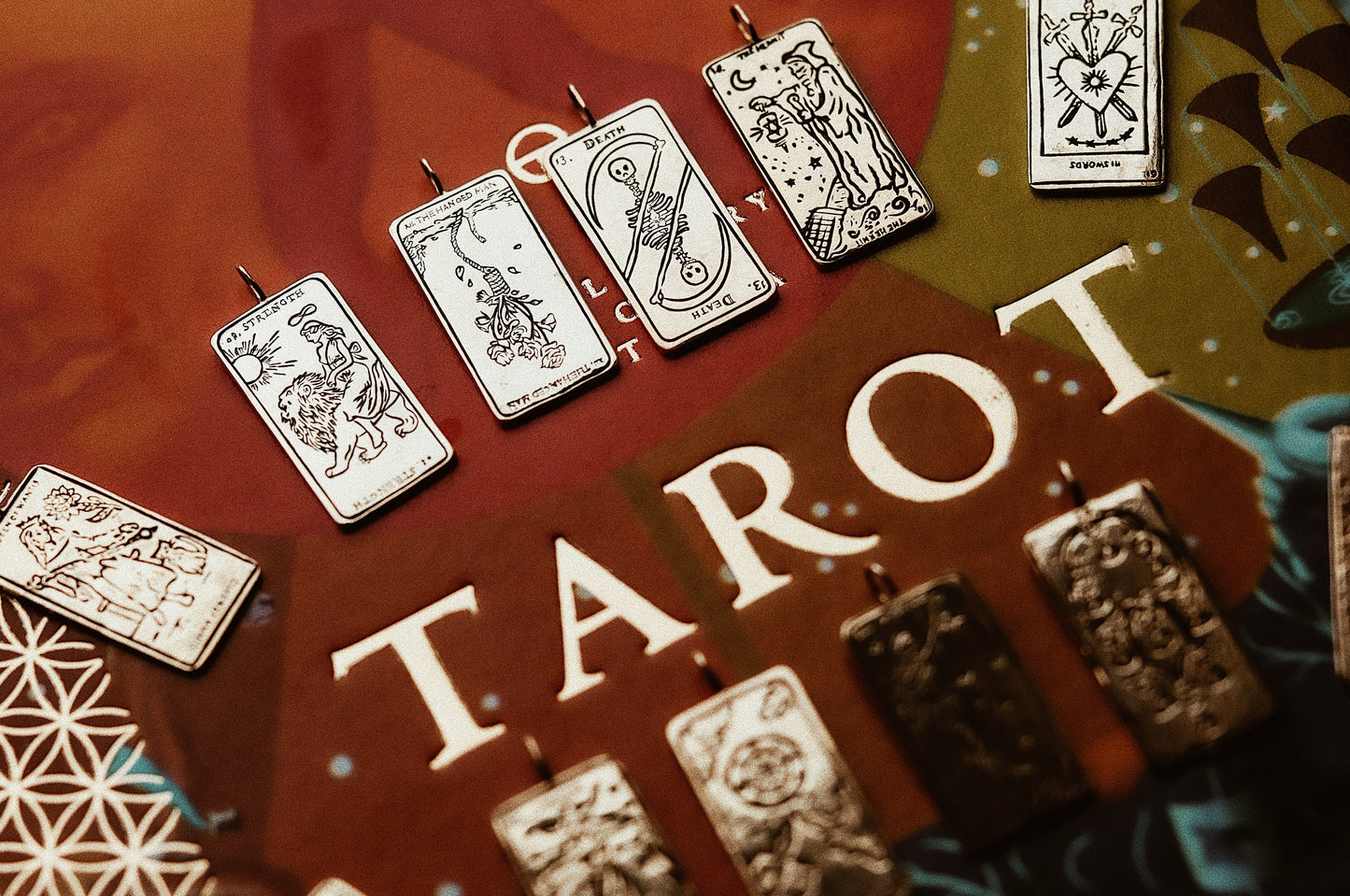 Strength Tarot Card Necklace - Ready-to-ship