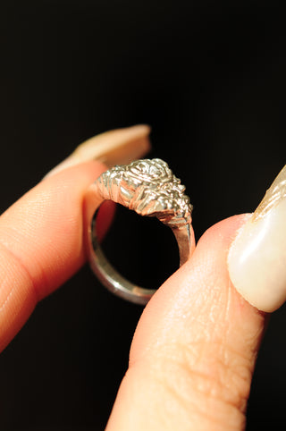 SAMPLE - Silver Rose Cluster Ring OOAK