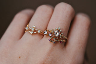 Morganite Wandering Star Ring - Ready-To-Ship