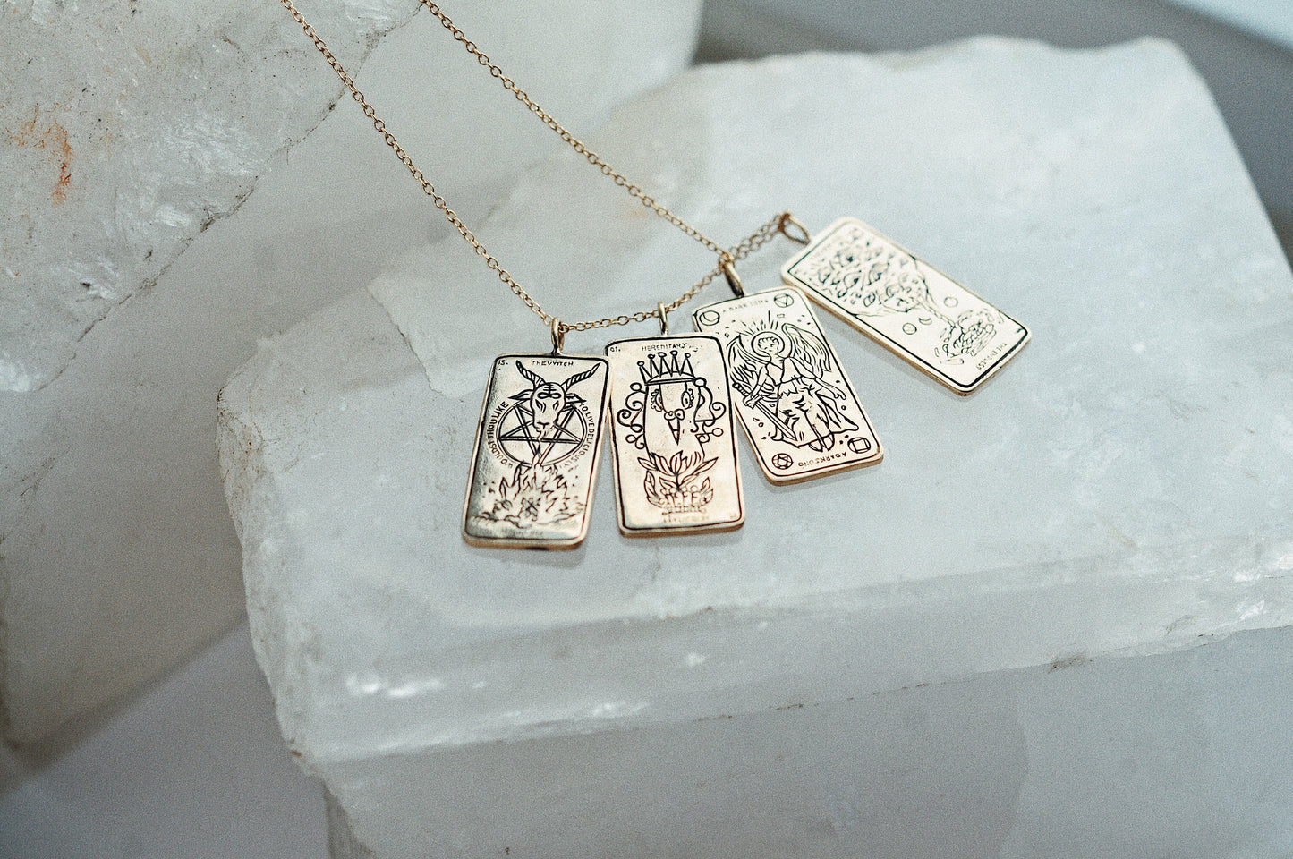 The Witch Tarot Card Necklace - Ready-to-ship