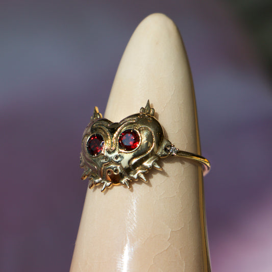 SAMPLE Garnet Majora's Mask Ring - Size 6.5
