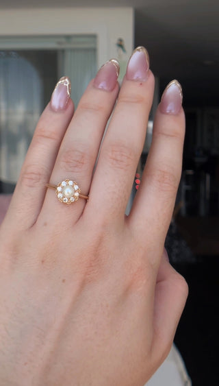 SAMPLE - Belle Époque Diamond and Pearl Ring
