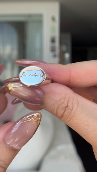 SAMPLE - Femme Dorée Engraved Signet Ring (Master)