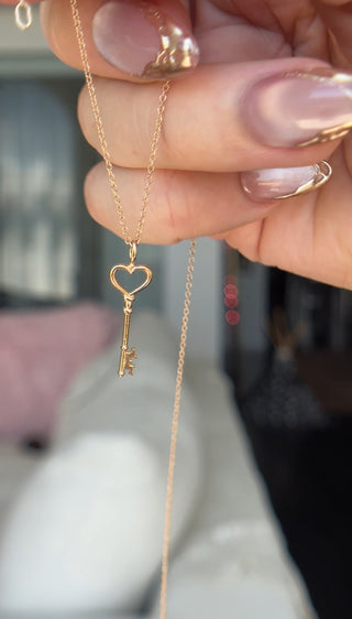 SAMPLE - Wide Heart Key Pendant