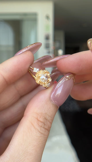 SAMPLE - Rosecut Diamond Paeonia Ring (Size 6)