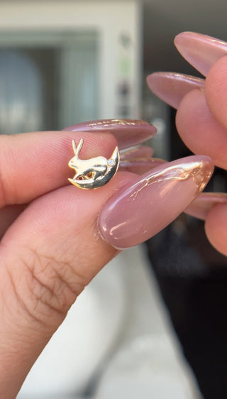SAMPLE - Moon Bunny Earring (Left-facing single)