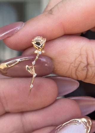 SAMPLE - Celestial Rose Earring (Single, left-facing)