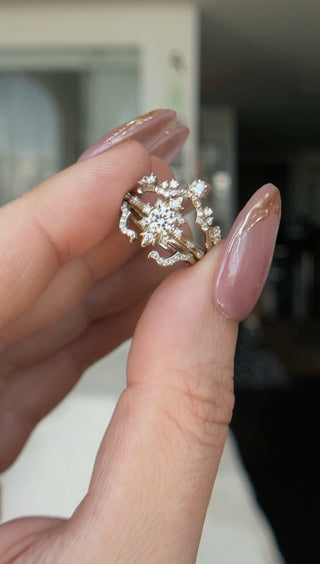 SAMPLE - Nebula, Diamond Termina, Demeter Stack (14K White Gold)