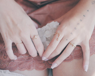 Morganite Wandering Star Ring - Ready-To-Ship