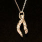 SAMPLE Snake pendant with two diamond eyes + 16" chain