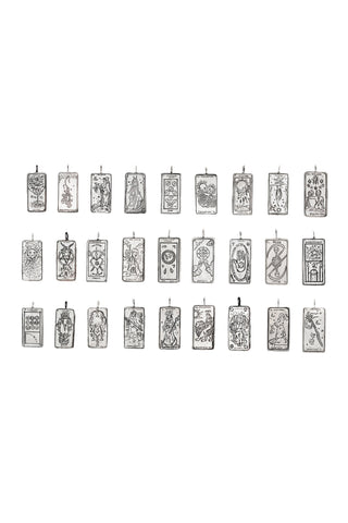 Sample Sale - Silver Tarot Card Pendant