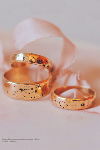 Narrow Written in the Stars Ring