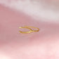 ÉCHANTILLON Boucles d’oreilles Wishbone - Argent et Or Vermeil