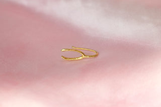 ÉCHANTILLON Boucles d’oreilles Wishbone - Argent et Or Vermeil