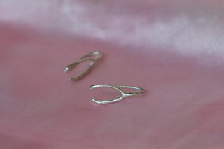 ÉCHANTILLON Boucles d’oreilles Wishbone - Argent et Or Vermeil