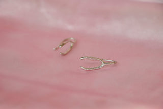 ÉCHANTILLON Boucles d’oreilles Wishbone - Argent et Or Vermeil