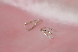 ÉCHANTILLON Boucles d’oreilles Wishbone - Argent et Or Vermeil