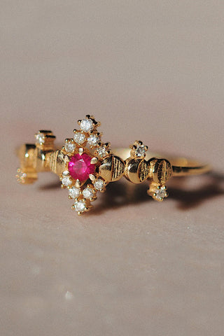 Bague Sorcière Cosmique Lune de Sang