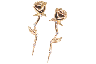 Boucle d'Oreille Rose Céleste
