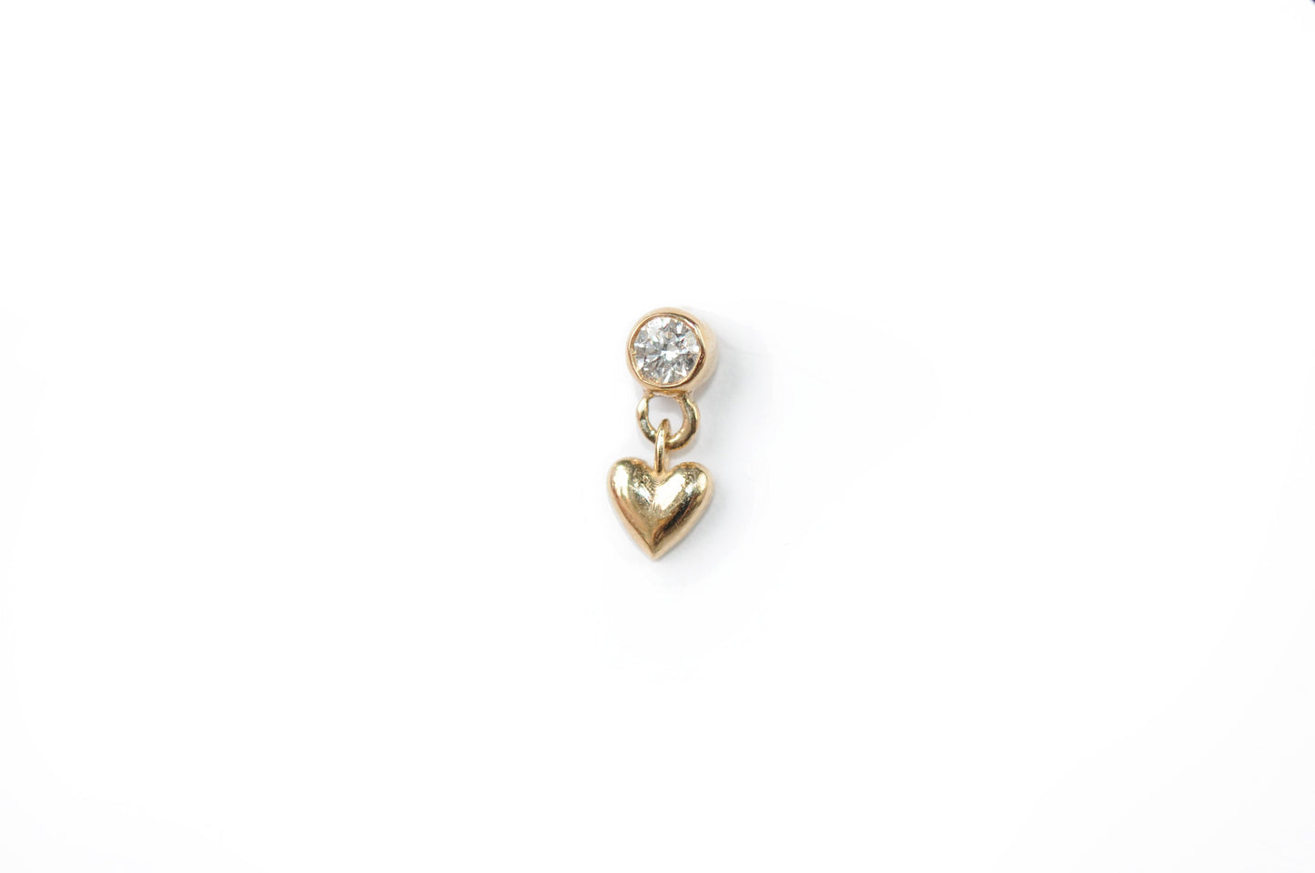 Diamond Baby Heart Earring - Ready-to-ship