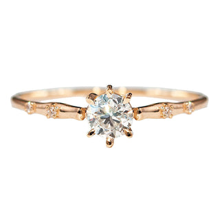 Saphir rond brillant bicolore vert et jaune