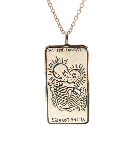 The Lovers II. Tarot Card Necklace - Ready-to-ship