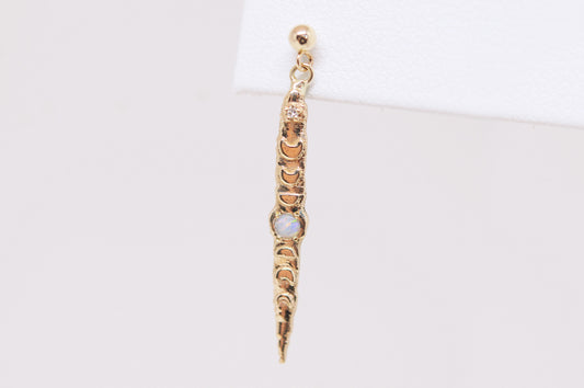 SAMPLE Lunari Wand Earrings Pair