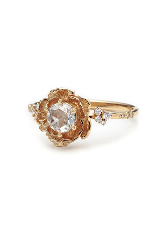 Bague Paeonia diamant rosecut