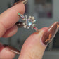 SAMPLE Moonstone Rainbow Wandering Star Ring - Size 10.5