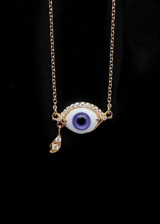 Violet Weeping Lacrima Necklace