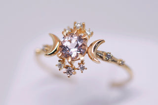 Morganite Wandering Star Ring - Ready-To-Ship
