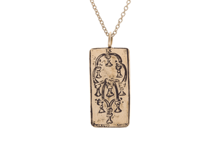Nine of Cups Tarot Card Necklace - READY-TO-SHIP