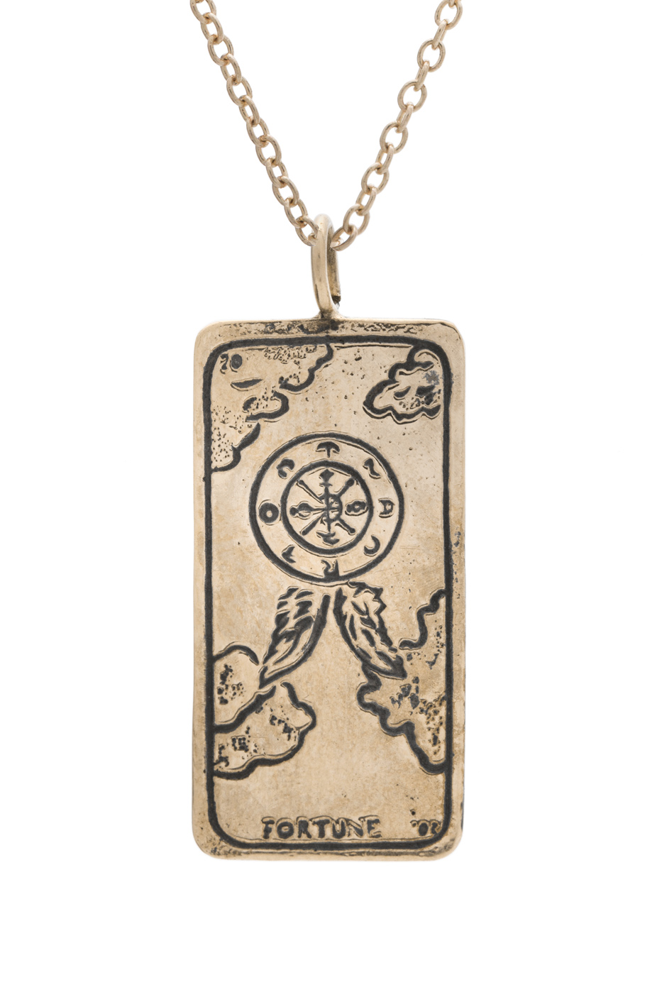Wheel of Fortune Tarot Card Necklace – Sofia Zakia Wheel of Fortune Tarot Card Necklace – Sofia Zakia